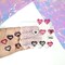 Heart Candy Studs Silicone Mold Palette 8 Pairs Valentine (D4)